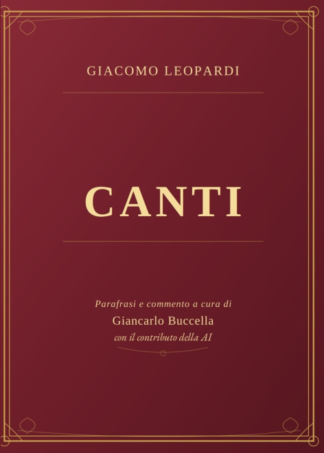 copertina Canti Giacomo Leopardi